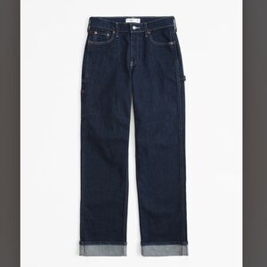 Abercrombie & Fitch Women's Dark Blue Straight Leg Jeans